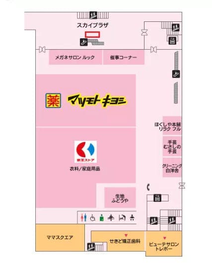 プロモーションやポップアップストアに適したイベントスペーススカイプラザの図面・フロアマップ