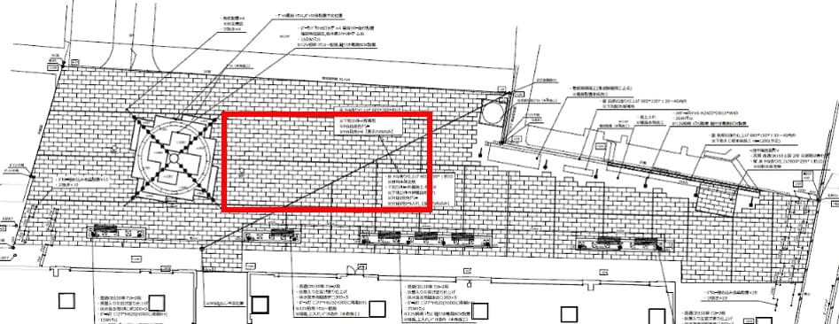 物販やワークショップ、キッチンカーなどに最適なけやき広場の図面・フロアマップ