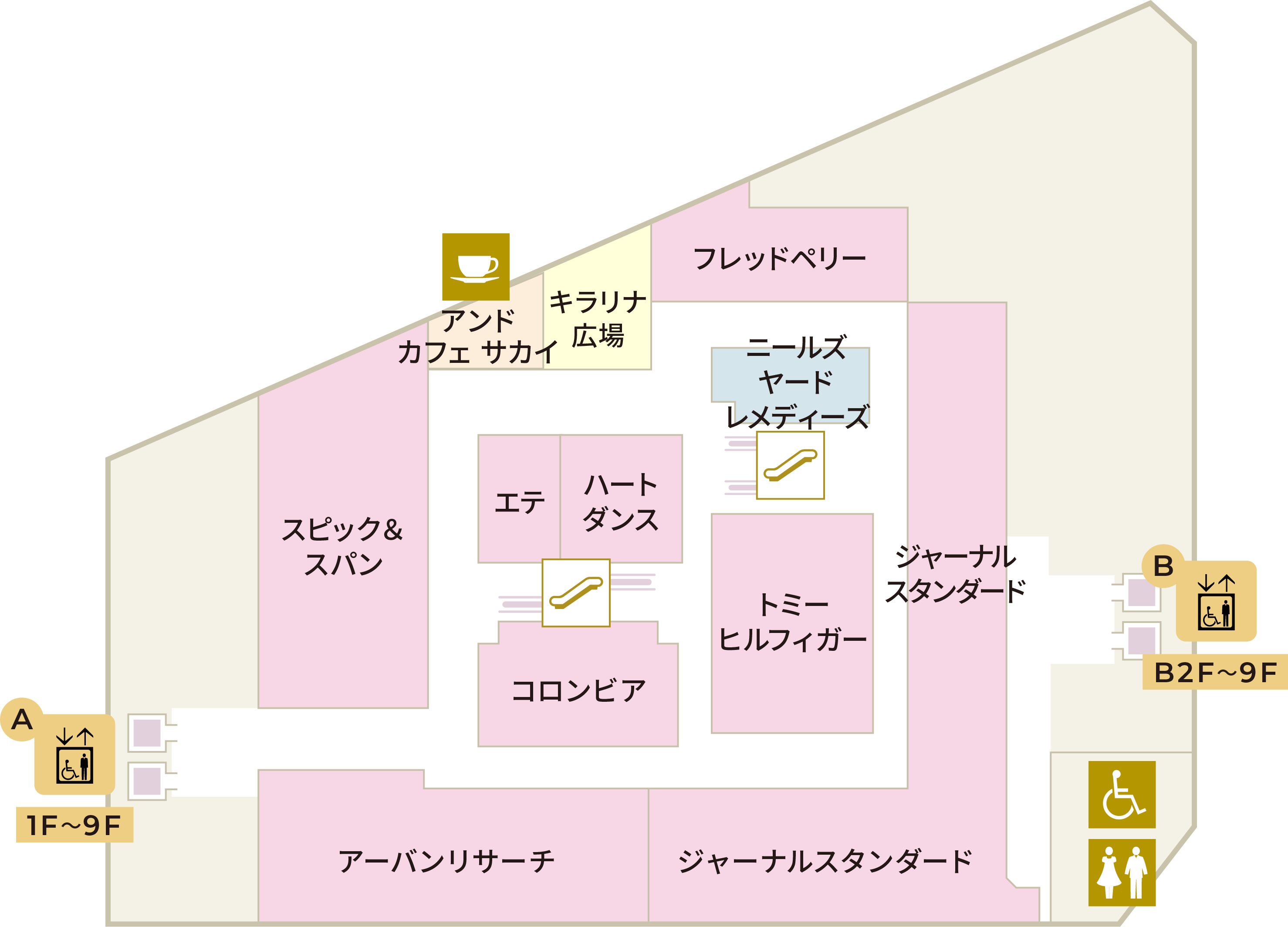 プロモーションに最適、駅直結の商業施設内4Fイベントスペース(キラリナ広場)の図面・フロアマップ1